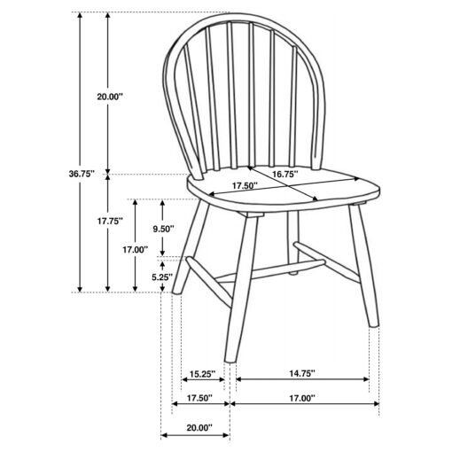Cinder Wood Dining Side Chair White (Set of 4) - Image 11
