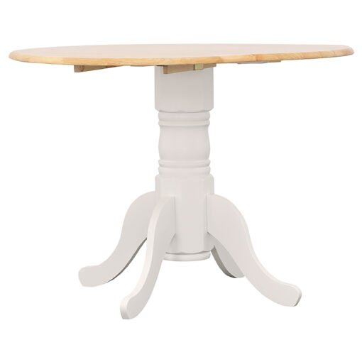 Allison Round 40-inch Drop Leaf Extension Dining Table White - Image 6