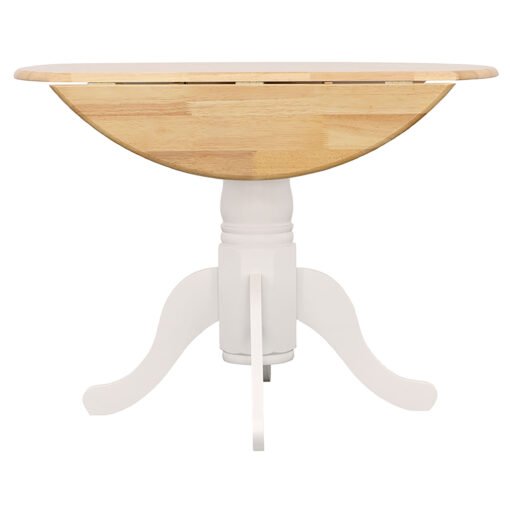 Allison Round 40-inch Drop Leaf Extension Dining Table White - Image 11