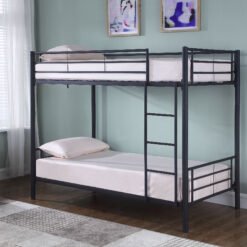 Hayward Metal Twin Over Twin Bunk Bed Black