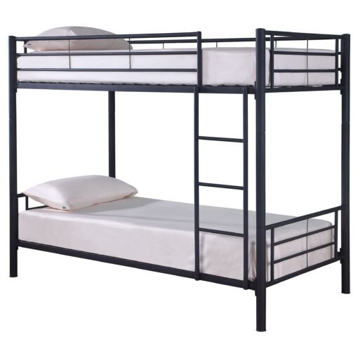 Hayward Metal Twin Over Twin Bunk Bed Black - Image 3