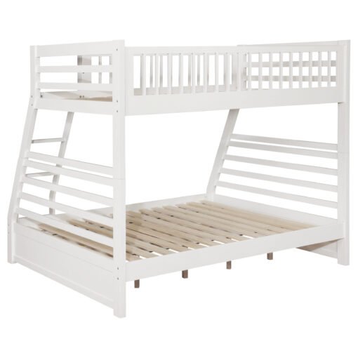Ashton 2-drawer Wood Twin Over Full Bunk Bed White - Image 4