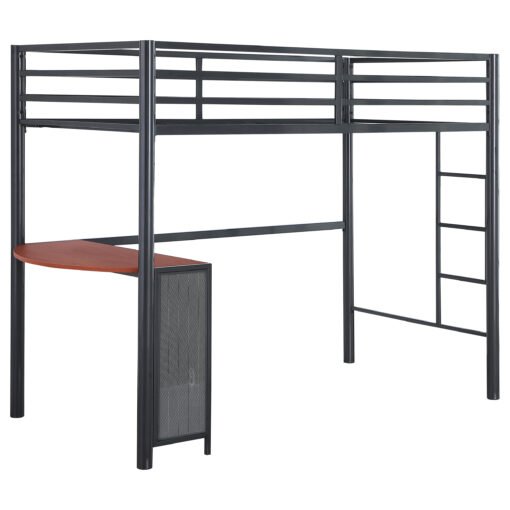Fisher Twin Over Twin Workstation Loft Bed Set Gunmetal - Image 4