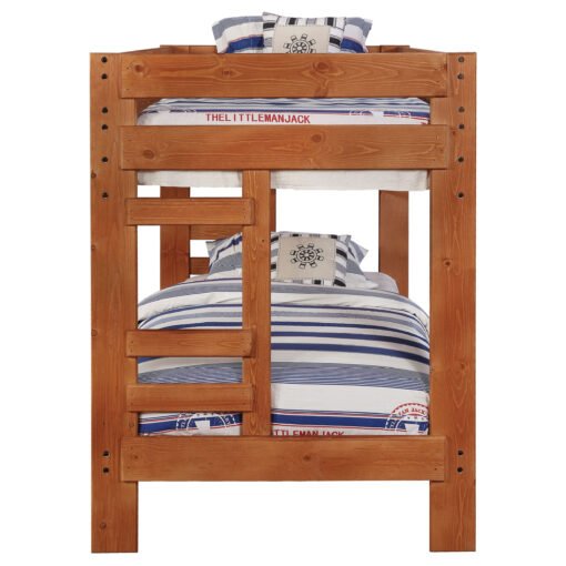 Wrangle Hill Wood Twin Over Twin Bunk Bed Amber Wash - Image 5