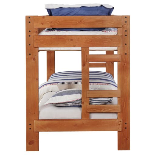 Wrangle Hill Wood Twin Over Twin Bunk Bed Amber Wash - Image 6