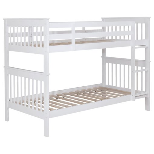 Chapman Wood Twin Over Twin Bunk Bed White - Image 2