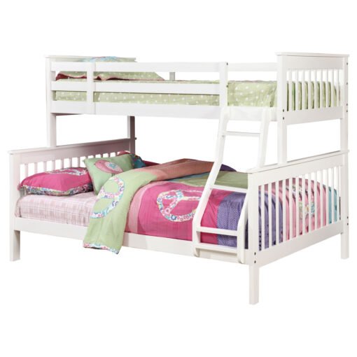 Chapman Wood Twin Over Full Bunk Bed White - Image 2