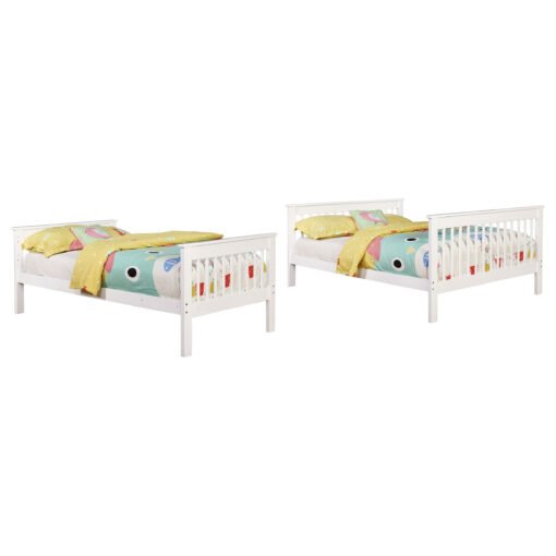 Chapman Wood Twin Over Full Bunk Bed White - Image 3