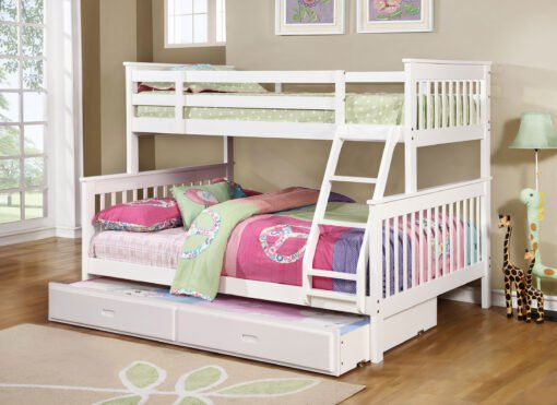 Chapman Wood Twin Over Full Bunk Bed White - Image 5