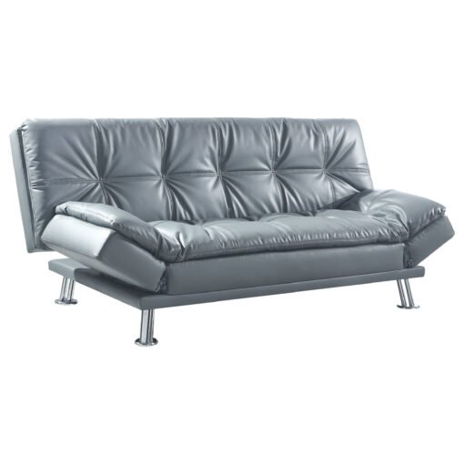 Dilleston Upholstered Tufted Convertible Sofa Bed Grey - Image 3