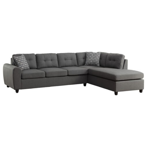Stonenesse Upholstered Sectional Chaise Sofa Grey - Image 2