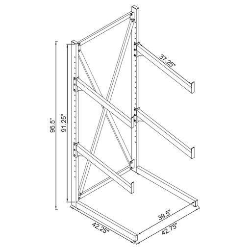 Duarto 3-tier Sofa Display Rack Black - Image 4