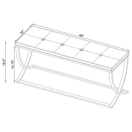 Walton Leatherette Upholstered Tufted Accent Bench White - Image 5