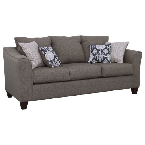 Salizar 2-piece Upholstered Flared Arm Sofa Set Grey - Image 3