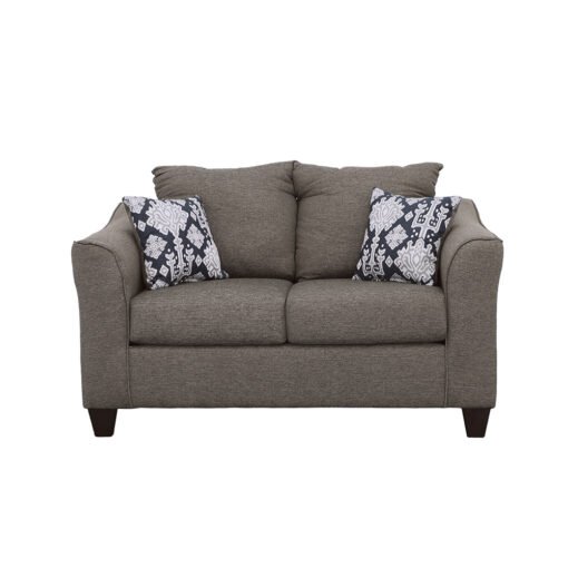 Salizar Upholstered Flared Arm Loveseat Charcoal Grey - Image 3