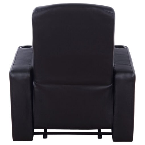 Cyrus Upholstered Track Arm Recliner Black - Image 6