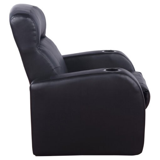 Cyrus Upholstered Track Arm Recliner Black - Image 7