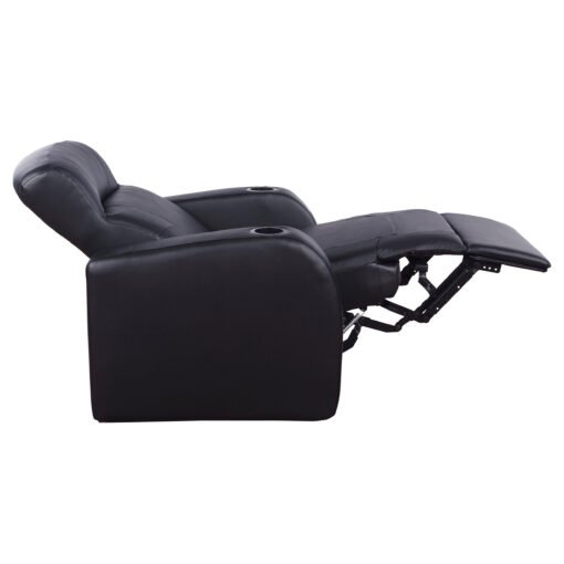 Cyrus Upholstered Track Arm Recliner Black - Image 8