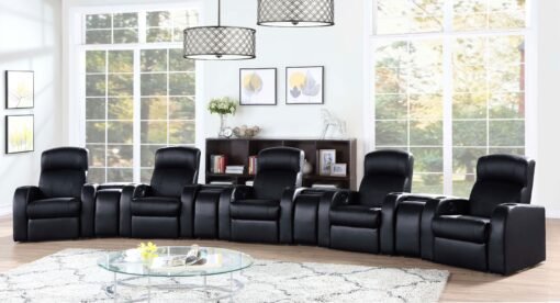 Cyrus Upholstered Track Arm Recliner Black - Image 14