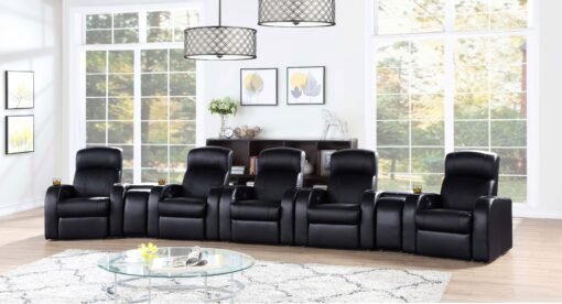 Cyrus Upholstered Track Arm Recliner Black - Image 15