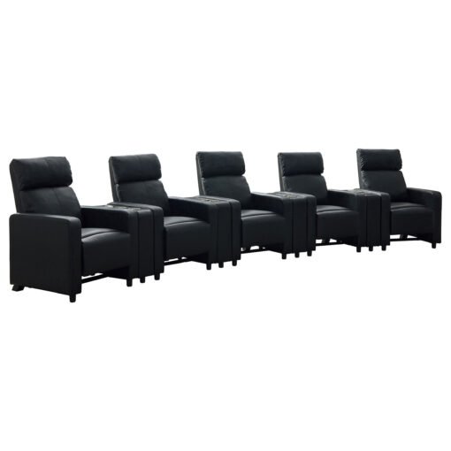 Toohey Upholstered Tufted Recliner Living Room Set Black - Image 2