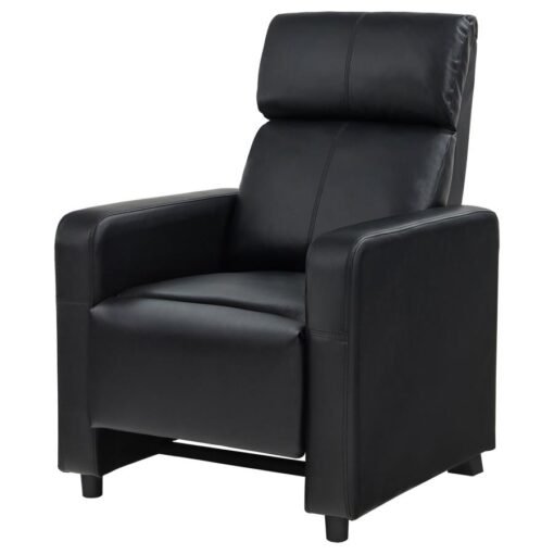 Toohey Upholstered Home Theater Push Back Recliner Black - Image 6