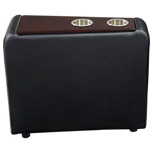 Toohey Upholstered Home Theater Storage Wedge Console Black - Image 2