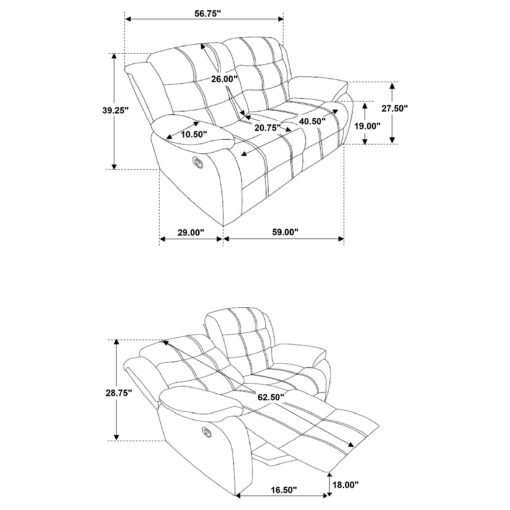Rodman 3-piece Upholstered Reclining Sofa Set Olive Brown - Image 9
