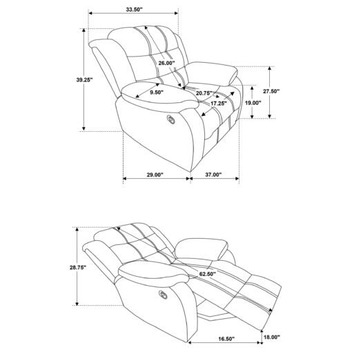 Rodman 3-piece Upholstered Reclining Sofa Set Olive Brown - Image 10