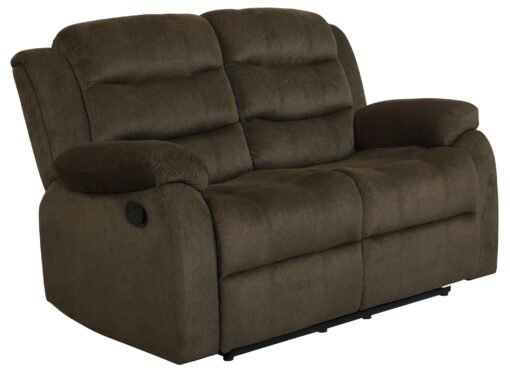 Rodman 3-piece Upholstered Reclining Sofa Set Olive Brown - Image 3