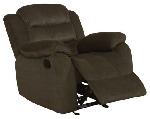 Rodman 3-piece Upholstered Reclining Sofa Set Olive Brown - Image 5