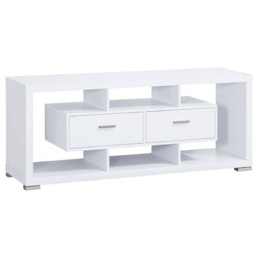 Darien 2-drawer Engineered Wood 59-inch TV Stand White - Image 2