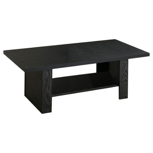 Rodez 3-piece Engineered Wood Coffee Table Set Black Oak - Image 3