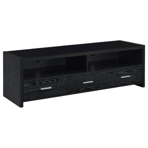 Alton 3-drawer Engineered Wood 62-inch TV Stand Black Oak - Image 2
