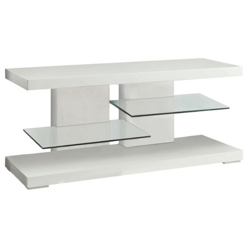 Cogswell 2-shelf Wood 47-inch TV Stand White High Gloss - Image 2