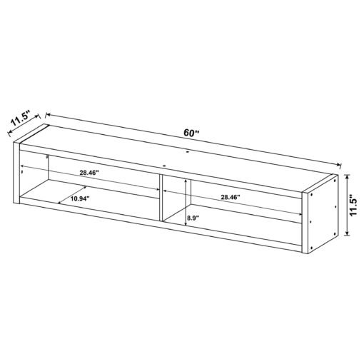 Lewes 4-piece 60-inch TV Entertainment Center Cappuccino - Image 19