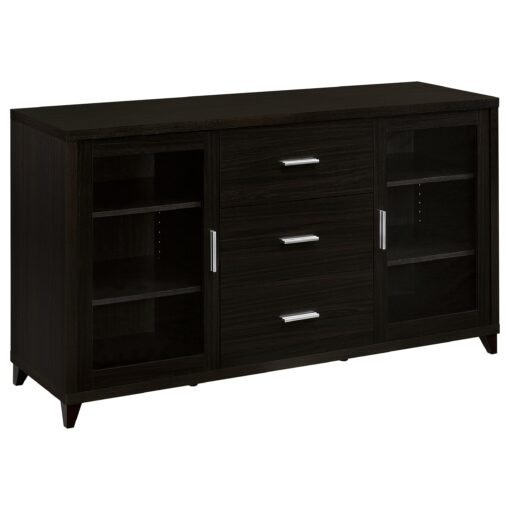 Lewes 2-door Engineered Wood 60-inch TV Stand Cappuccino - Image 2