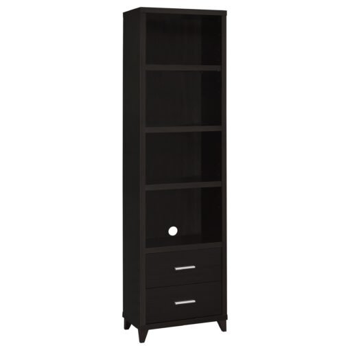 Lewes 4-shelf Engineered Wood Media Tower Cappuccino - Image 2