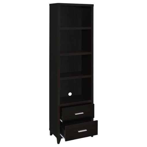 Lewes 4-shelf Engineered Wood Media Tower Cappuccino - Image 3