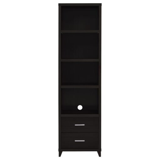 Lewes 4-shelf Engineered Wood Media Tower Cappuccino - Image 4