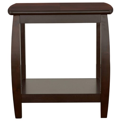 Dixon 1-shelf Square Wood End Table Espresso - Image 3
