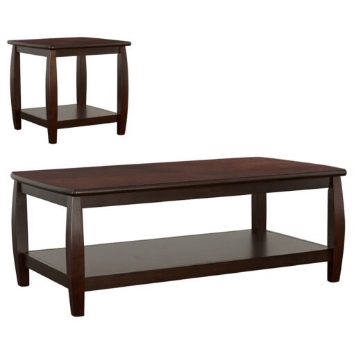 Dixon 2-piece Rectangular Wood Coffee Table Set Espresso - Image 2