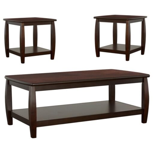Dixon 3-piece Rectangular Wood Coffee Table Set Espresso - Image 2