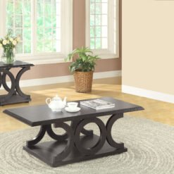 Shelly 2-piece Coffee and End Table Set Cappuccino