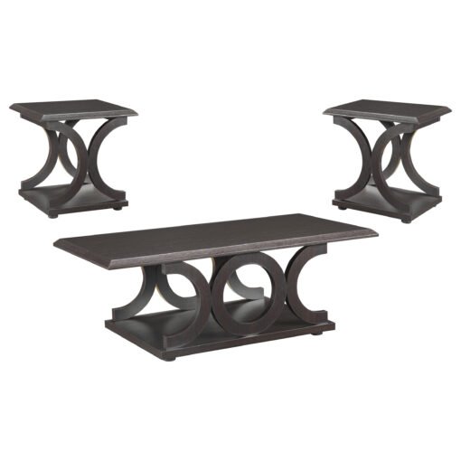 Shelly 3-piece Coffee and End Table Set Cappuccino - Image 2