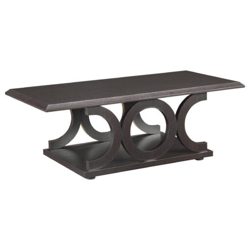 Shelly 3-piece Coffee and End Table Set Cappuccino - Image 3