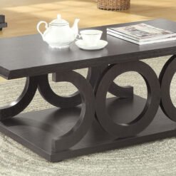 Shelly Rectangular Engineered Wood Coffee Table Cappuccino