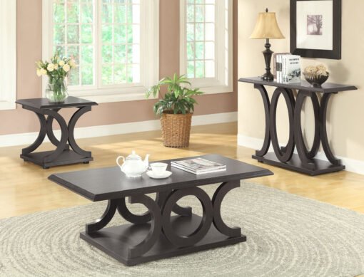 Shelly Rectangular Engineered Wood Coffee Table Cappuccino - Image 4
