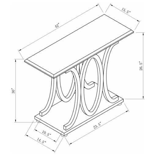Shelly Engineered Wood Entryway Console Table Cappuccino - Image 3