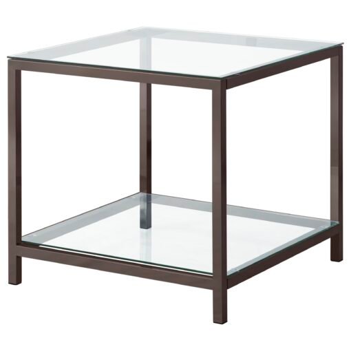 Trini 2-piece Coffee and End Table Set Black Nickel - Image 3